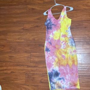 Tie-dyed fashion nova woman medium dress